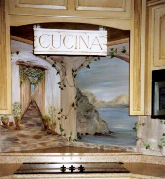 wine mural