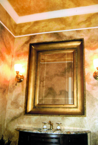marble faux finish in bathroom